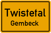 Straßenverzeichnis Twistetal Gembeck