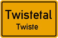 Straßenverzeichnis Twistetal Twiste