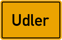 Ortsschild von Gemeinde Udler in Rheinland-Pfalz