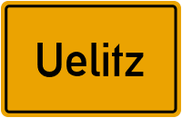 Ortsschild von Uelitz in Mecklenburg-Vorpommern