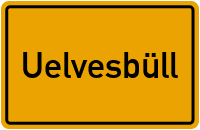Ortsschild von Gemeinde Uelvesbüll in Schleswig-Holstein