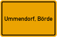 Ortsschild von Gemeinde Ummendorf, Börde in Sachsen-Anhalt