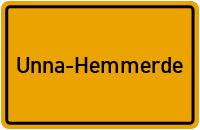 Ortsschild Unna-Hemmerde