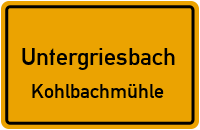 Kohlbachmühle in UntergriesbachKohlbachmühle