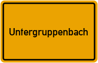 Ortsschild von Gemeinde Untergruppenbach in Baden-Württemberg