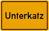 Ortsschild von Gemeinde Unterkatz in Thüringen