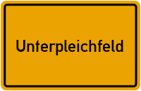 Ortsschild von Gemeinde Unterpleichfeld in Bayern
