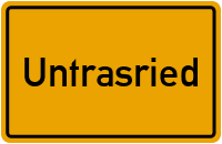 Ortsschild von Gemeinde Untrasried in Bayern