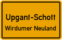 Schoonorther Kreisstraße in Upgant-SchottWirdumer Neuland