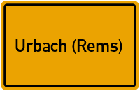 City Sign Urbach (Rems)