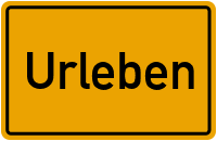 Ortsschild von Gemeinde Urleben in Thüringen