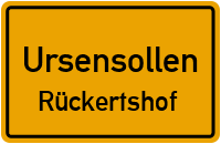 Straßen in Ursensollen Rückertshof