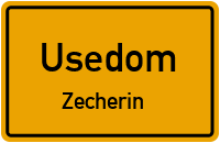 Zecheriner Dorfstraße in UsedomZecherin