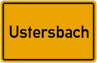 Ortsschild von Gemeinde Ustersbach in Bayern
