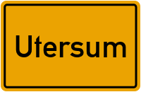 Ortsschild von Gemeinde Utersum in Schleswig-Holstein