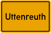 Ortsschild von Gemeinde Uttenreuth in Bayern