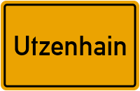 Ortsschild von Gemeinde Utzenhain in Rheinland-Pfalz