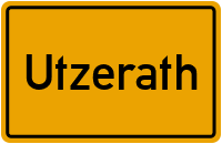 Ortsschild von Gemeinde Utzerath in Rheinland-Pfalz