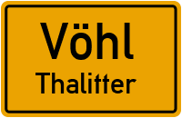 Hüttenstraße in VöhlThalitter