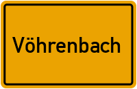 Ortsschild von Stadt Vöhrenbach in Baden-Württemberg