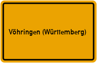 City Sign Vöhringen (Württemberg)