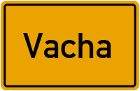 Ortsschild von Stadt Vacha in Thüringen
