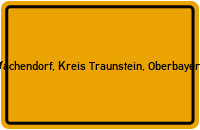 City Sign Vachendorf, Kreis Traunstein, Oberbayern