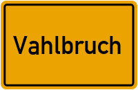 Ortsschild von Gemeinde Vahlbruch in Niedersachsen
