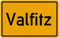Ortsschild von Gemeinde Valfitz in Sachsen-Anhalt