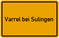 City Sign Varrel bei Sulingen