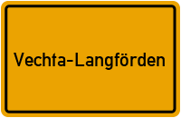 Ortsschild Vechta-Langförden
