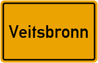 Ortsschild von Gemeinde Veitsbronn in Bayern