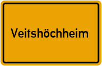 Ortsschild von Gemeinde Veitshöchheim in Bayern