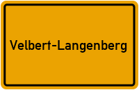 Ortsschild Velbert-Langenberg