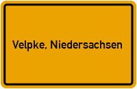 City Sign Velpke, Niedersachsen