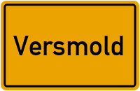 Ortsschild von Stadt Versmold in Nordrhein-Westfalen