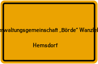 Bergstraße in Verwaltungsgemeinschaft „Börde“ WanzlebenHemsdorf