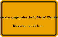 Im Oberdorf in Verwaltungsgemeinschaft „Börde“ WanzlebenKlein Germersleben