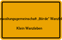 Parkgasse in Verwaltungsgemeinschaft „Börde“ WanzlebenKlein Wanzleben