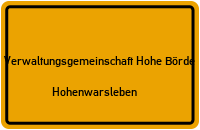 Dahlienstraße in Verwaltungsgemeinschaft Hohe BördeHohenwarsleben