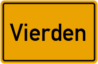 Ortsschild von Gemeinde Vierden in Niedersachsen