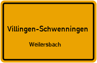 Straßenverzeichnis Villingen-Schwenningen Weilersbach