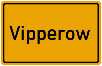 Ortsschild von Vipperow in Mecklenburg-Vorpommern