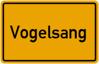 Ortsschild von Gemeinde Vogelsang in Brandenburg