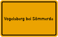 Ortsschild Vogelsberg bei Sömmerda