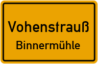 Straßenverzeichnis Vohenstrauß Binnermühle