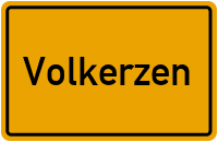 Ortsschild von Gemeinde Volkerzen in Rheinland-Pfalz