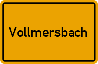 Ortsschild von Gemeinde Vollmersbach in Rheinland-Pfalz