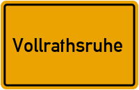 Ortsschild von Gemeinde Vollrathsruhe in Mecklenburg-Vorpommern