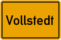 Ortsschild von Gemeinde Vollstedt in Schleswig-Holstein